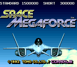 Space Megaforce (USA) Title Screen